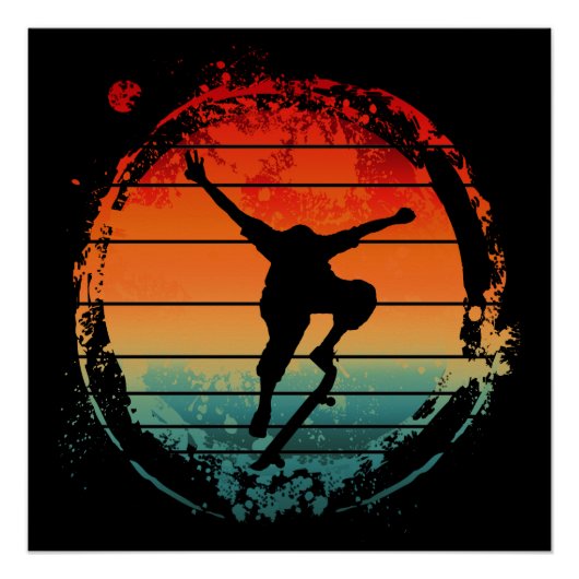 Vintages Skateboard Poster (Vorderseite)