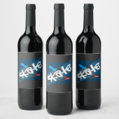 Vintages Skateboard Weinetikett (Flaschen)
