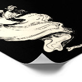 Vintages Skeleton Ghost Poster (Ecke)