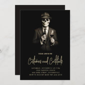 Vintages Skelett Adult Halloween Einladung (Vorne/Hinten)