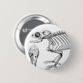 Vintages Skelett Button (Vorne & Hinten)