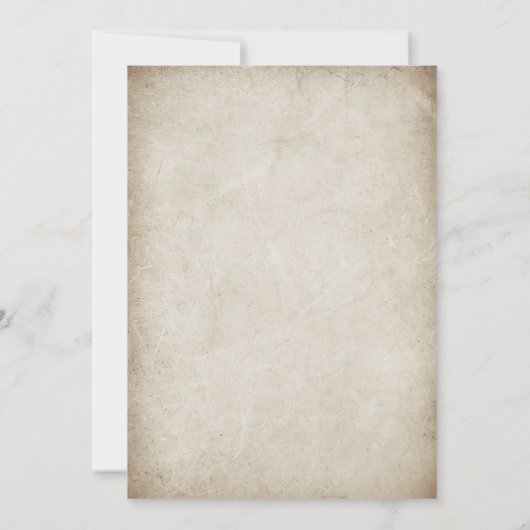 Vintages Skelett Erwachsene Halloween-Party Einladung (Rückseite)