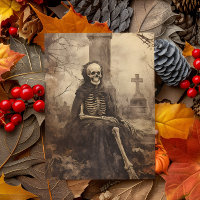 Vintages Skelett Foto Decoupage