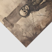 Vintages Skelett Foto Decoupage Seidenpapier (Ausschnitt)