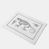 Vintages Skelett Fußmatte (Schrägansicht)