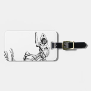 Vintages Skelett Gepäckanhänger