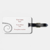 Vintages Skelett Gepäckanhänger (Rückseite horizontal)