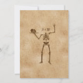 Vintages Skelett Gotisches Halloween-Party Einladung (Rückseite)