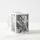 Vintages Skelett Kaffeetasse (Vorderseite Links)