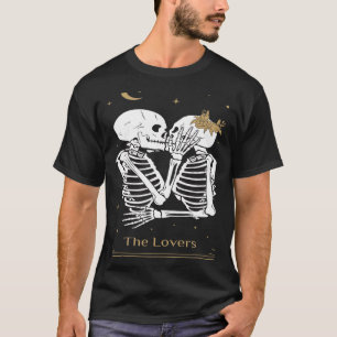 Vintages Skelett Kissing Occult Goth Das Tarot Ca T-Shirt