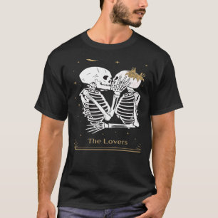 Vintages Skelett Kissing Occult Goth The Tarot Car T-Shirt