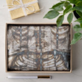 Vintages Skelett Rib Käfig Brown White Xray Seidenpapier (Geschenk)