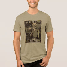 Vintages Skelett Shirt Kaffee Lover T-Shirt