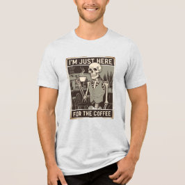 Vintages Skelett Shirt Kaffee Lover T-Shirt