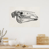 Vintages Skelett Skelett Skelett Personalisiert Sk Poster (Küche)