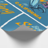 Vintages Skelett Surfen California Beach Geschenkpapier