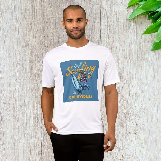 Vintages Skelett Surfen California Beach T-Shirt