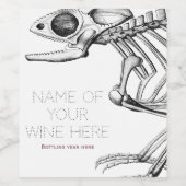 Vintages Skelett Weinetikett (Einzelnes Label)