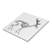 Vintages Skelett zeichnend Rentiere Fliese (Seite)