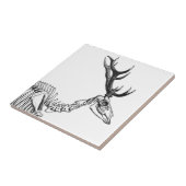 Vintages Skelett zeichnend Rentiere Fliese (Seite)