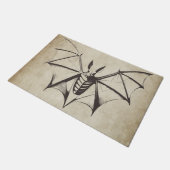 Vintages Skelettbast Halloween Fußmatte (Schrägansicht)