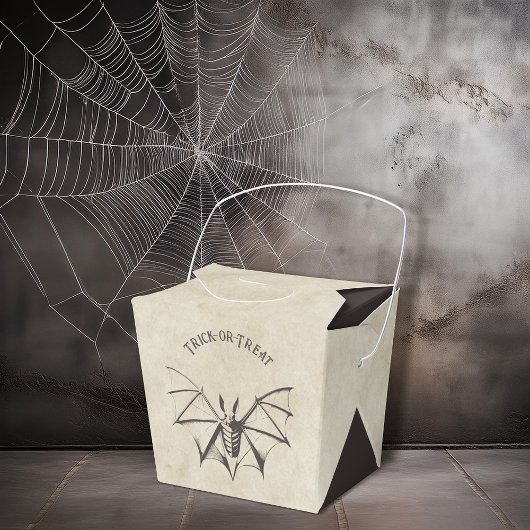 Vintages Skelettbast Halloween Geschenkschachtel