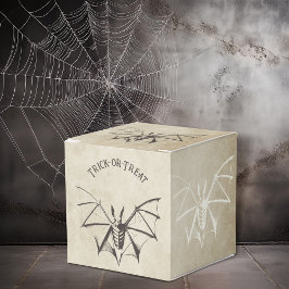 Vintages Skelettbast Halloween Geschenkschachtel