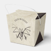 Vintages Skelettbast Halloween Geschenkschachtel (Rückseite)