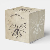 Vintages Skelettbast Halloween Geschenkschachtel (Rückseite)