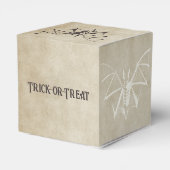 Vintages Skelettbast Halloween Geschenkschachtel (Rückseite)