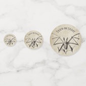 Vintages Skelettbast Halloween Konfetti (Vorderseiten)