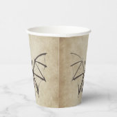 Vintages Skelettbast Halloween Pappbecher (Rechts)