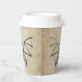 Vintages Skelettbast Halloween Pappbecher (Rechts)