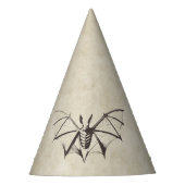 Vintages Skelettbast Halloween Partyhütchen (Vorderseite)