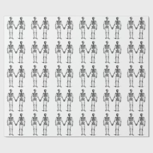 Vintages Skelettdiagramm mit nummerierten Knochen Geschenkpapier (Flach)