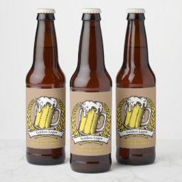 Vintages Sketch-Bier Beruflich anpassen Bierflaschenetikett