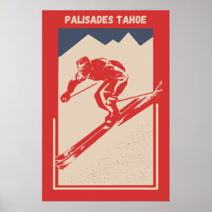 Vintages Ski California Resort Palisades Tahoe Poster