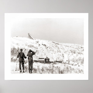 Vintages Ski iamge, Sicherheitspatrouille Poster