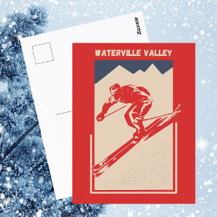 Vintages Ski New Hampshire Resort Waterville Tal Postkarte