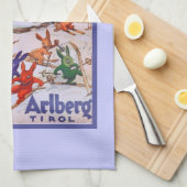 Vintages Ski-Plakat, Arlberg, St. Anton Handtuch (Viertel Falte)