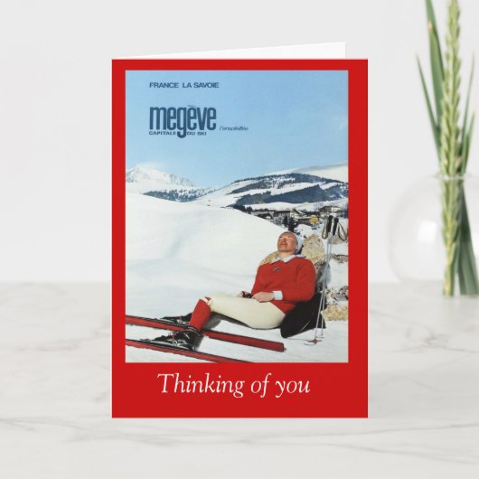 Vintages Ski-Plakat, Frankreich Savoie, Megeve Karte (Vorderseite)