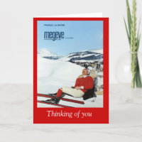 Vintages Ski-Plakat, Frankreich Savoie, Megeve