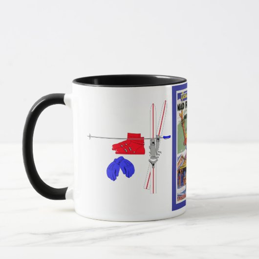 Vintages Ski-Plakat, Mad River Glen Tasse (Links)