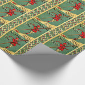 Vintages Ski-Plakat, Northland-Skis Geschenkpapier (Ecke)