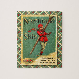 Vintages Ski-Plakat, Northland-Skis Puzzle