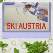 Vintages Ski-Plakat, Ski Österreich Geschirrtuch (Gefaltet)