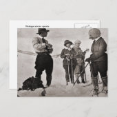 Vintages Skibild, Dressed für die Pisten Postkarte (Vorne/Hinten)