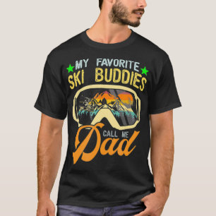Vintages Skifahren meine Lieblingsskibuddys nennen T-Shirt