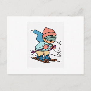 Vintages Skifahren   Skifahrer   Skigebiet   Schne Postkarte