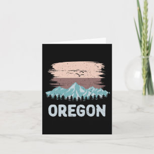 Vintages Skifahren T Shirt Oregon Snowboarden Karte
